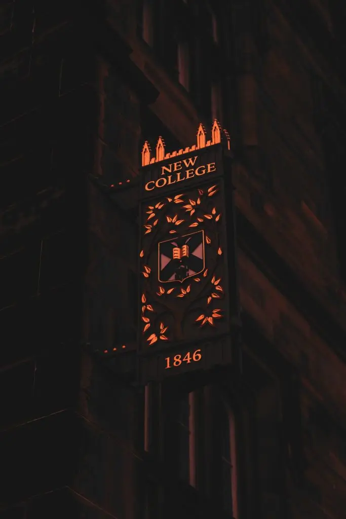 Hall of New College in Edinburgh