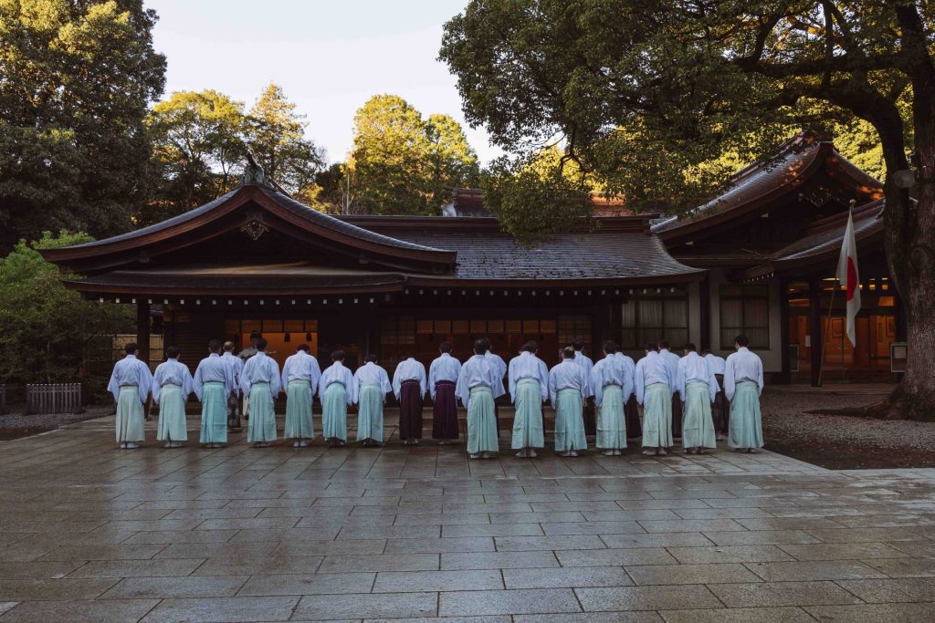 Main shrine courtyard at Meiji Shrine Tokyo