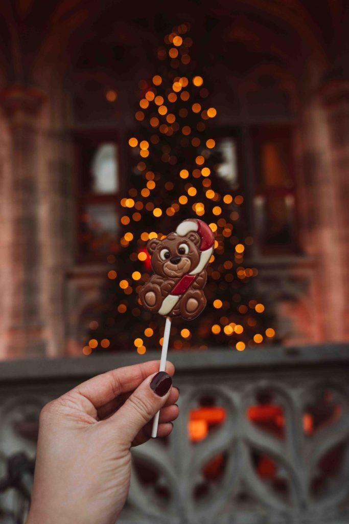 Cozy local Christmas market atmosphere in Bruges.