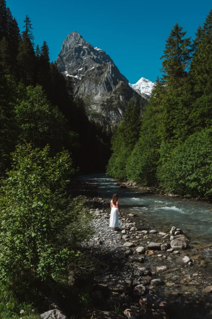 Landscape of Rosenlaui Valley in the Bernese Alps